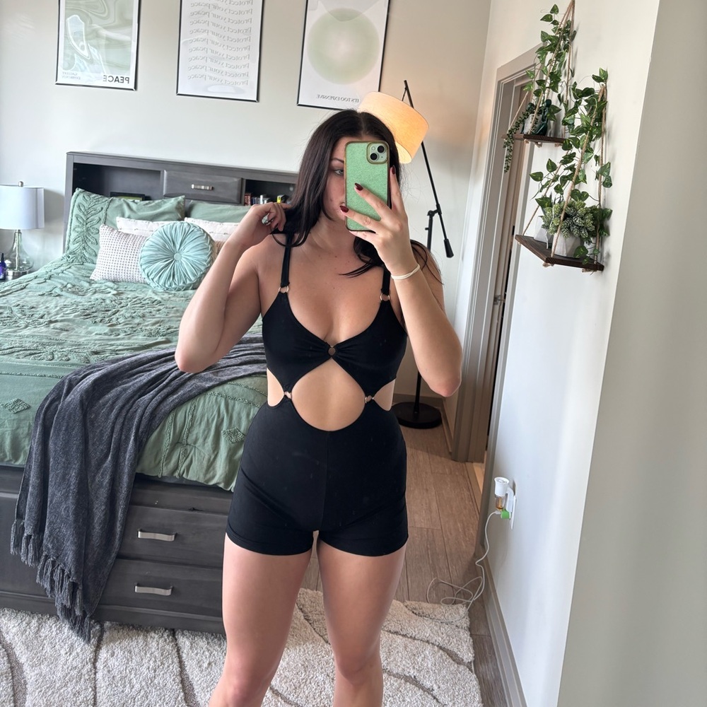 Edikted Black Cut-Out Mini Dress